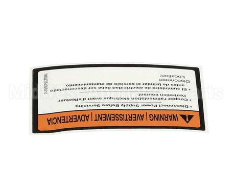 9905-004-08-16 Jackson Decal, Disconnect Power Warning (Ecolab