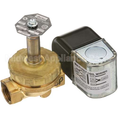 998261 Compatible Hobart Solenoid Valve 1/2" 120/240V