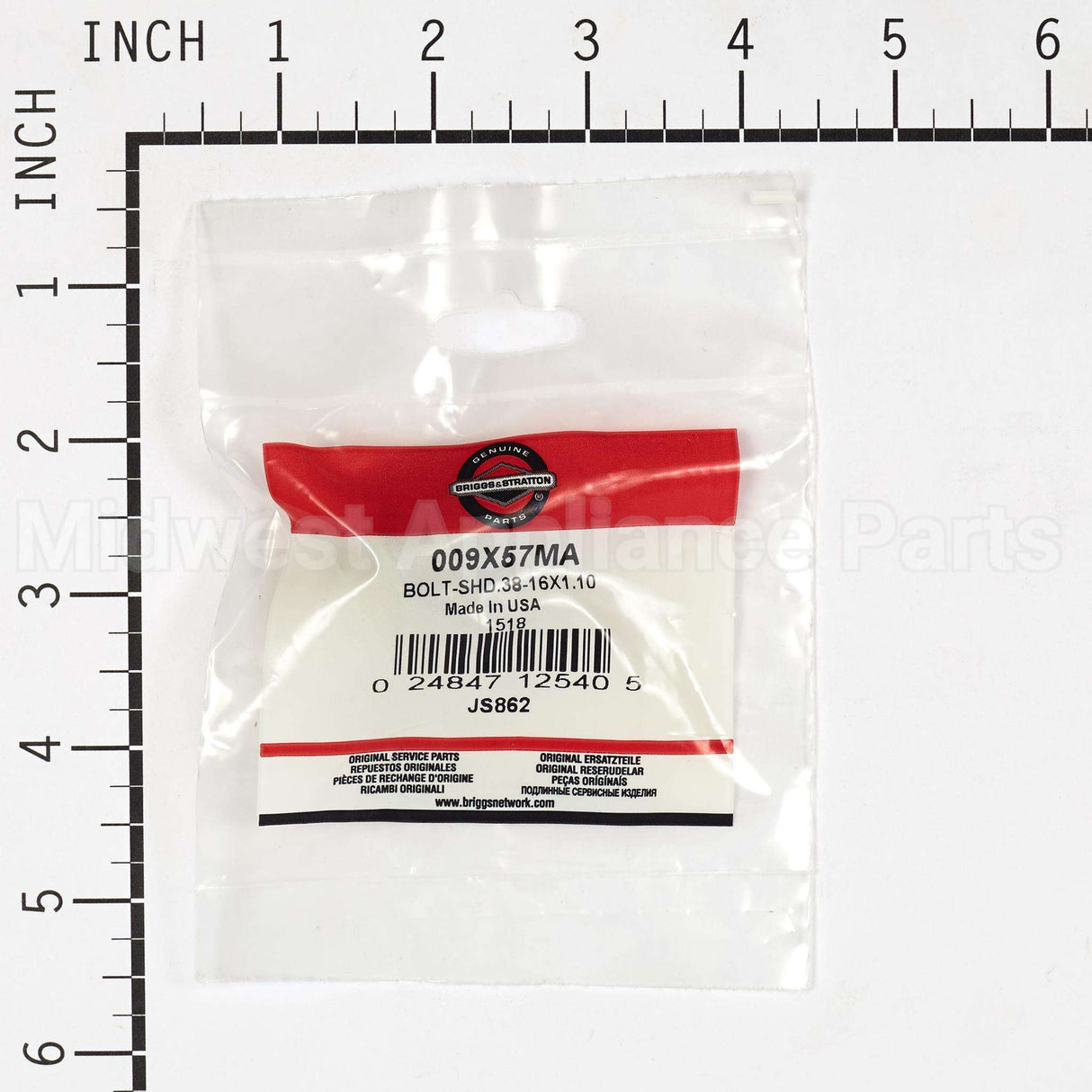 9X57MA Briggs & Stratton Bolt-Shd.38-16X1.10