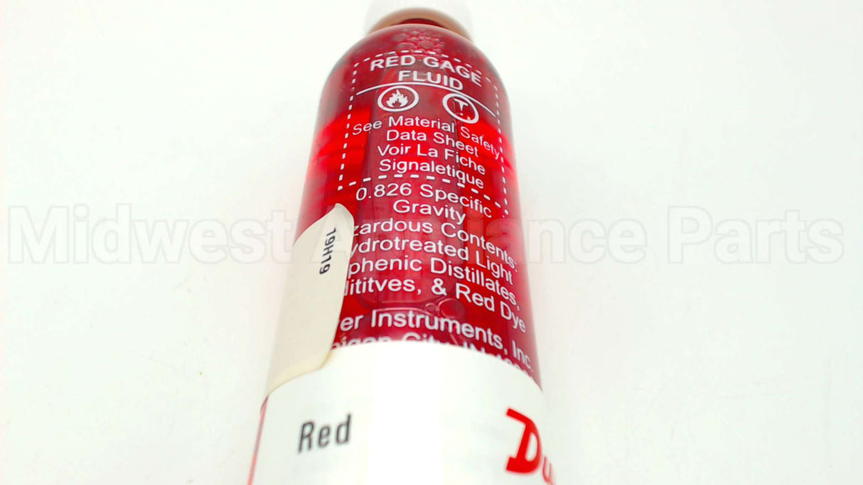 A-102 Dwyer Instruments 4Oz Bottle, Red Gage Oil