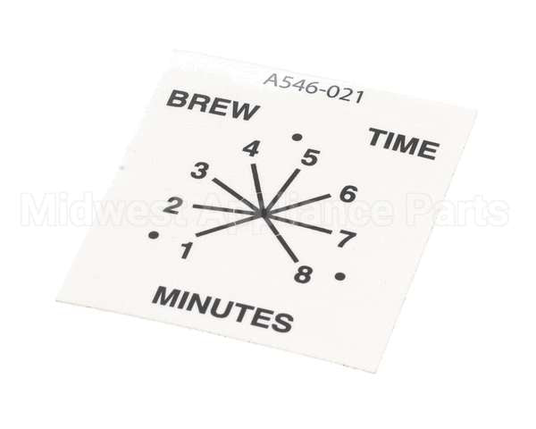 A546-021 Grindmaster Cecilware Decal, Columbia Timer