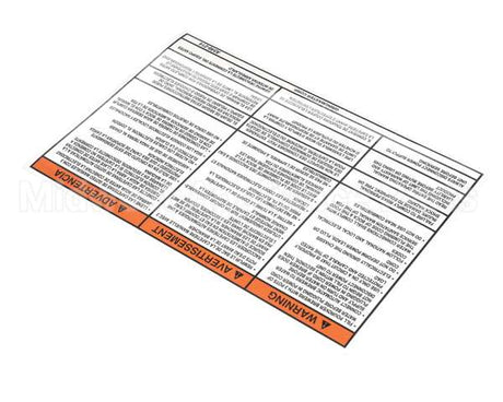 A546-214 Grindmaster Cecilware Label, Warning, Startup Instr