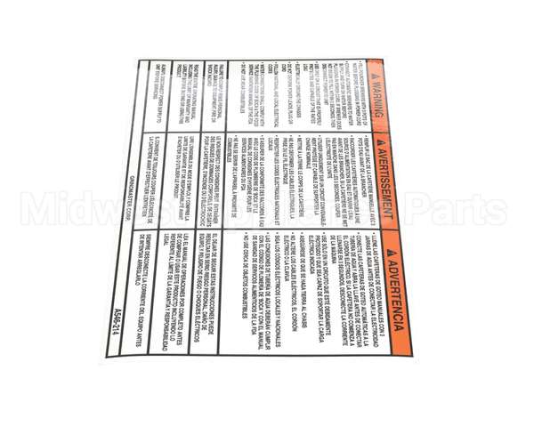 A546-214 Grindmaster Cecilware Label, Warning, Startup Instr