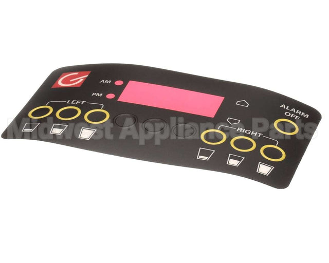 A546-458 Grindmaster Cecilware Decal, Twin Pb Urn Touchpad