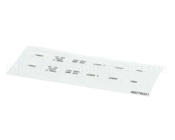 A6079001 Pitco Label,Decal Overelay Cmptr B.k.
