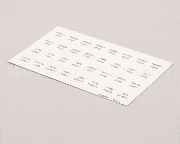 A6085001 Pitco Label,Culvers Lh