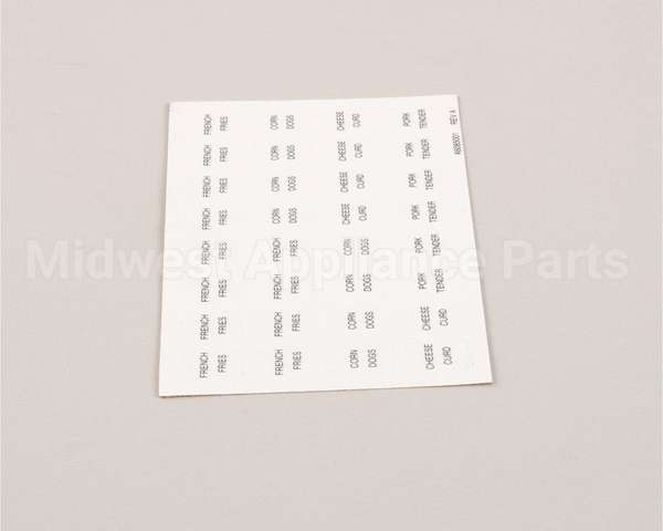 A6085001 Pitco Label,Culvers Lh