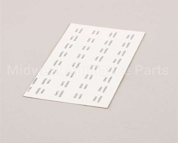 A6085001 Pitco Label,Culvers Lh