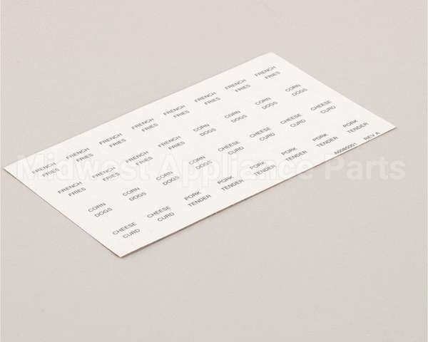 A6085001 Pitco Label,Culvers Lh