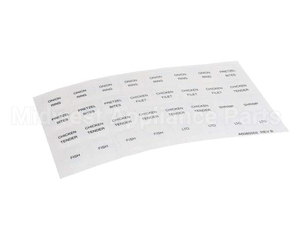 A6085002 Pitco Label,Culvers Rh