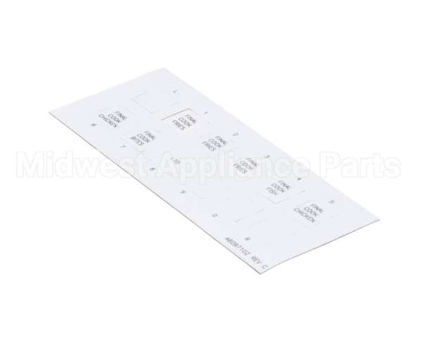 A6097102 Pitco Label,Ssh60W Right Hand Finish