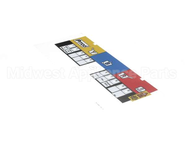 A6100801 Pitco Label,Ovrlay Wingstreet 3 Lane