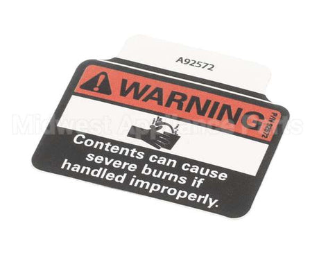 A92572 Grindmaster Cecilware Decal Warning Splash