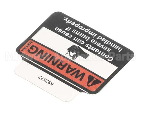 A92572 Grindmaster Cecilware Decal Warning Splash