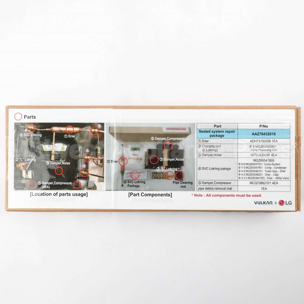AAZ76432016 LG Box Assembly,Compressor Kit