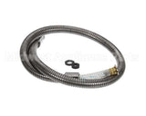 B-0042-H2A T&S Brass Hose, 42 Flexible Stainless Steel, Less