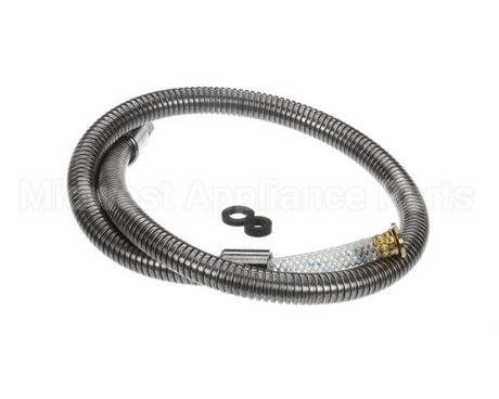 B-0042-H2A T&S Brass Hose, 42 Flexible Stainless Steel, Less