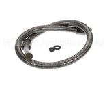 B-0042-H2A T&S Brass Hose, 42 Flexible Stainless Steel, Less