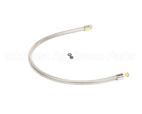 B-0044-H2A T&S Brass Hose, 44 Flexible Stainless Steel, Less