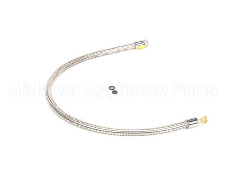 B-0044-H2A T&S Brass Hose, 44 Flexible Stainless Steel, Less
