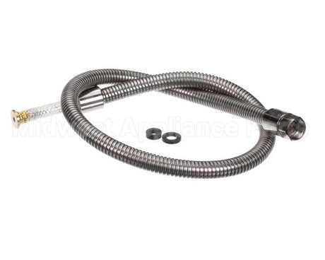 B-0044-H2AE T&S Brass Hose, 44 Flexible Stainless St