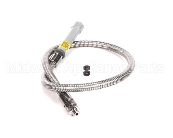 B-0044-HF T&S Brass Hose, 44 Flexible Stainless Steel With A
