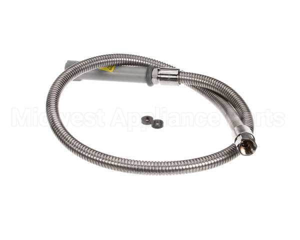 B-0048-H T&S Brass Hose, 48 Flexible Stainless Steel (Gray