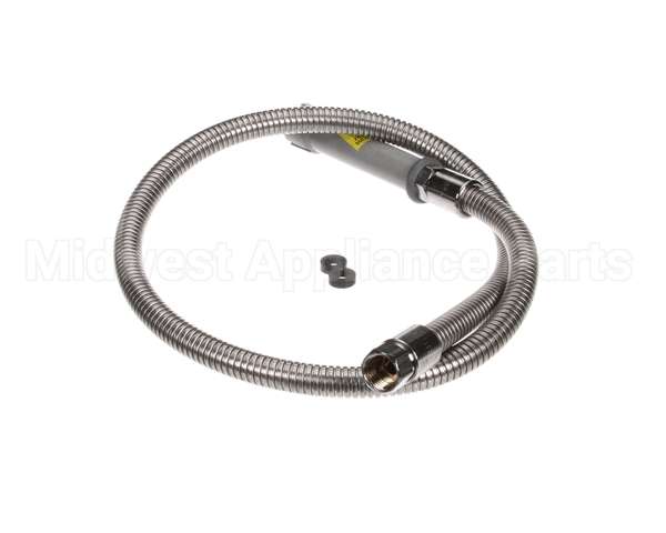 B-0048-H T&S Brass Hose, 48 Flexible Stainless Steel (Gray