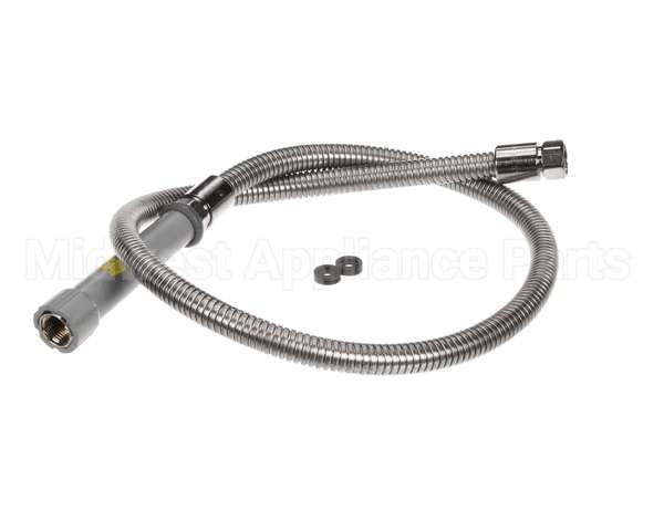 B-0048-H T&S Brass Hose, 48 Flexible Stainless Steel (Gray