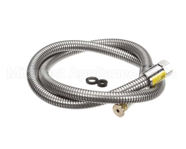B-0054-H2A T&S Brass Hose, 54 Flexible Stainless Steel, Less