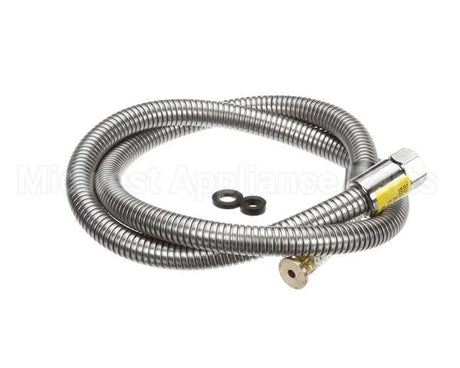 B-0054-H2A T&S Brass Hose, 54 Flexible Stainless Steel, Less