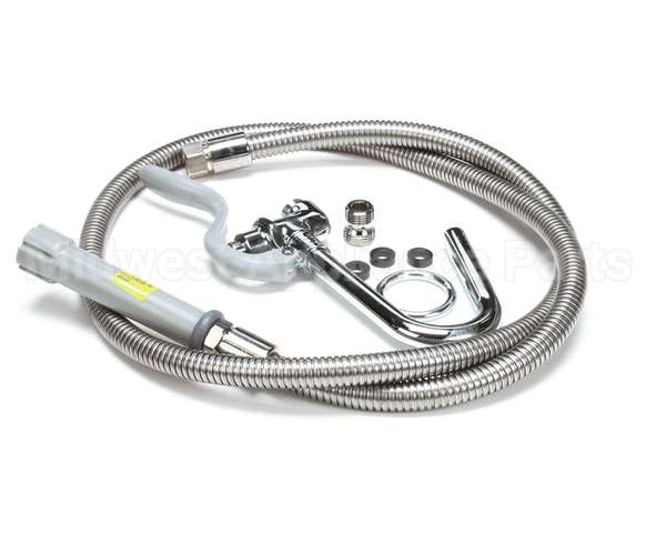 B-0102-A T&S Brass Pot & Glass Filler, Hook Nozzle, 68 Flex