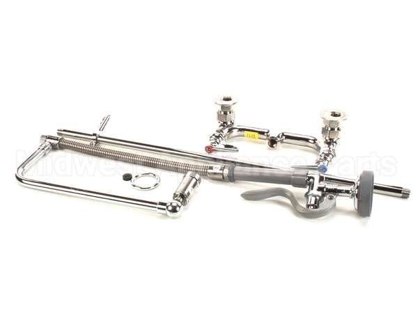 B-0131 T&S Brass Pre-Rinse, Overhead Swivel Arm, 8 Wall M