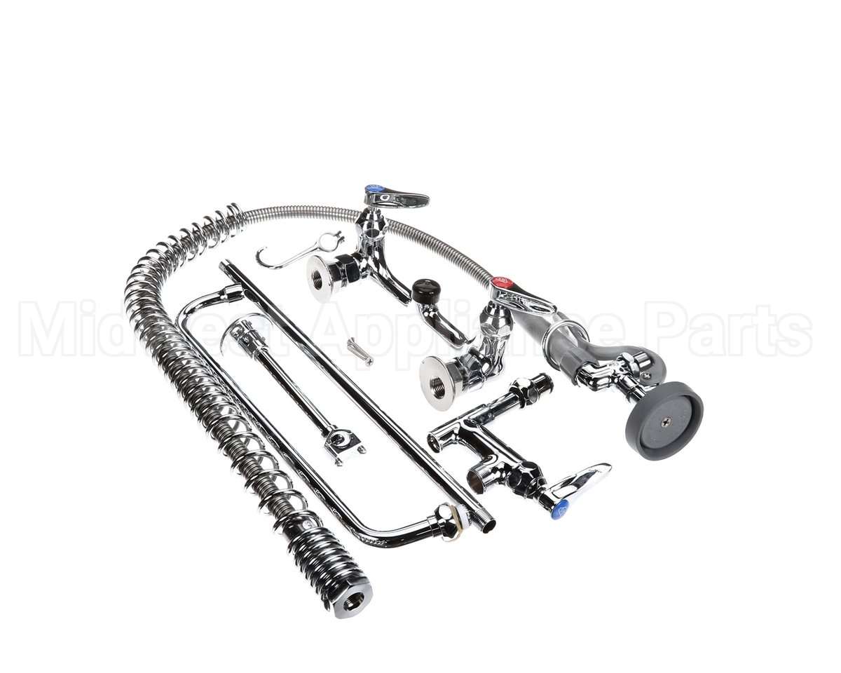 B-0133-ADF14-B T&S Brass Easyinstall Pre-Rinse, Spring Action, 8