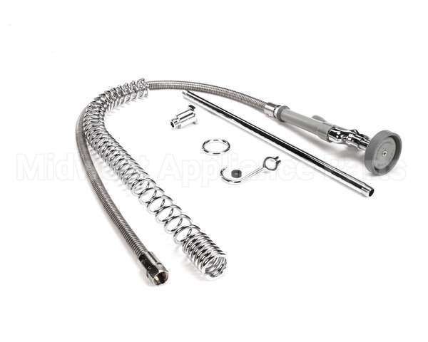 B-0133-LB T&S Brass Pre-Rinse, Spring Action, 18 Riser, 44 H