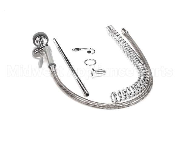 B-0133-LB T&S Brass Pre-Rinse, Spring Action, 18 Riser, 44 H