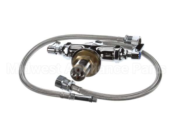 B-0200-LN T&S Brass Double Pantry Base Faucet, Swivel Outlet