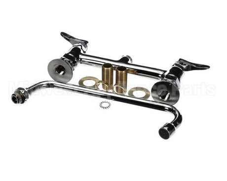 B-0220-061XCRF1 T&S Brass 8 Deck Mount Faucet, Ceramas, 10 Swing N