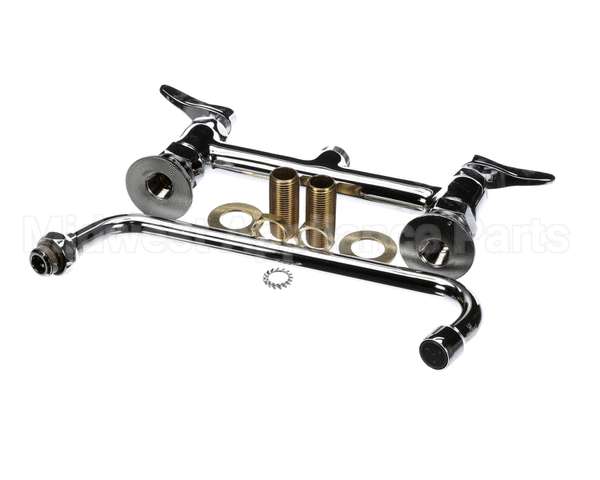 B-0220-061XCRF1 T&S Brass 8 Deck Mount Faucet, Ceramas, 10 Swing N