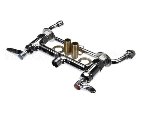 B-0220-061XCRF1 T&S Brass 8 Deck Mount Faucet, Ceramas, 10 Swing N