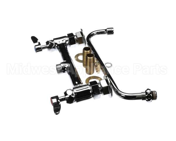 B-0220-061XCRF1 T&S Brass 8 Deck Mount Faucet, Ceramas, 10 Swing N