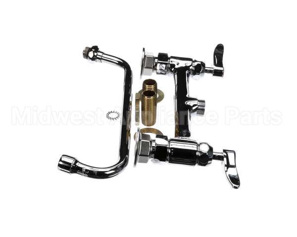 B-0220-061XCRF1 T&S Brass 8 Deck Mount Faucet, Ceramas, 10 Swing N