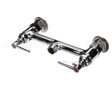 B-0220-LN T&S Brass Double Pantry Swivel Base Faucet, Deck M