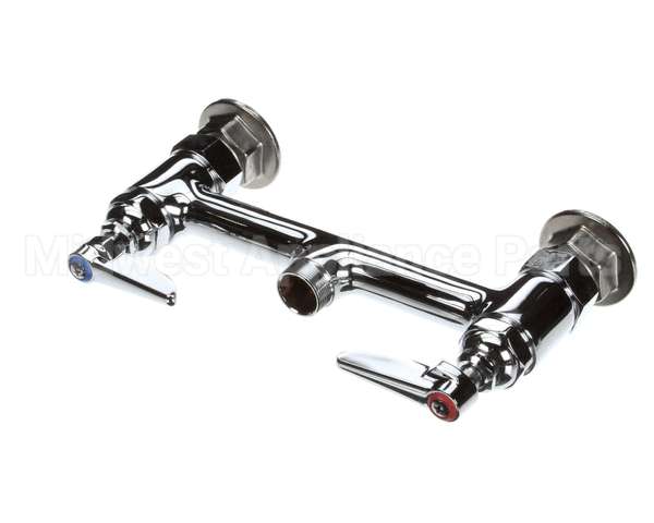 B-0220-LN T&S Brass Double Pantry Swivel Base Faucet, Deck M