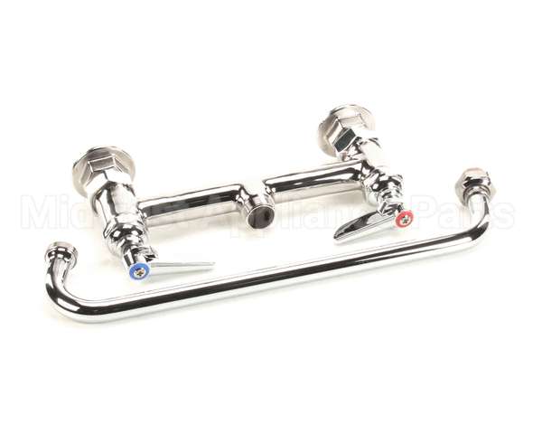 B-0221 T&S Brass Double Pantry Faucet, Deck Mount, 8 Cent