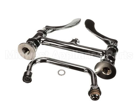 B-0222-WH4 T&S Brass Double Pantry Faucet 8 Deck Mount Eter