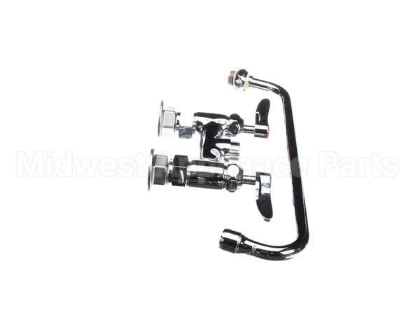 B-0225-CR T&S Brass Double Pantry Faucet Deck Mount 4 Cent