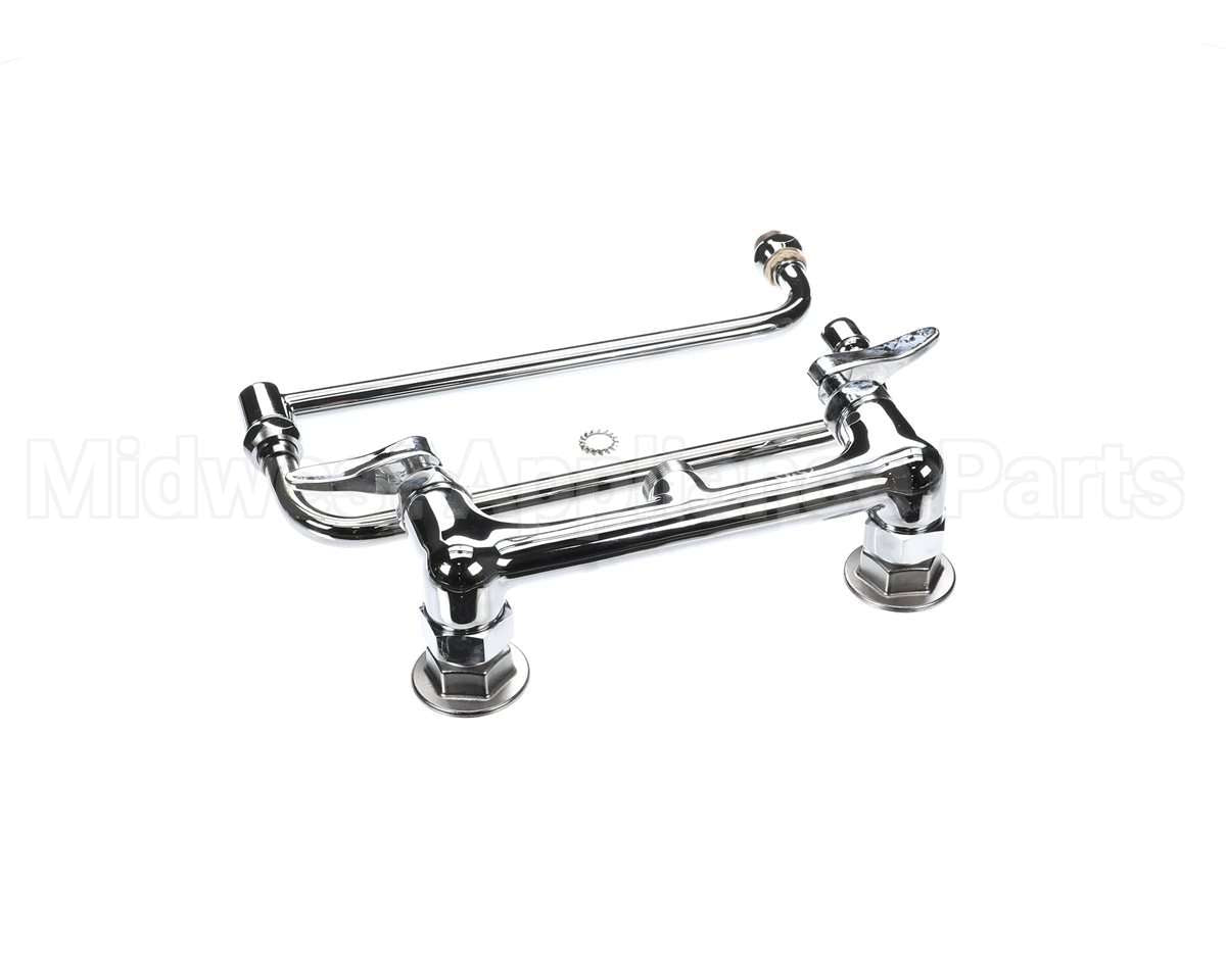 B-0230-24DJ-CR T&S Brass Faucet, 8 Wall Mount, Ceramas, 24 Double