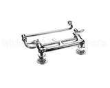 B-0230-24DJ-CR T&S Brass Faucet, 8 Wall Mount, Ceramas, 24 Double