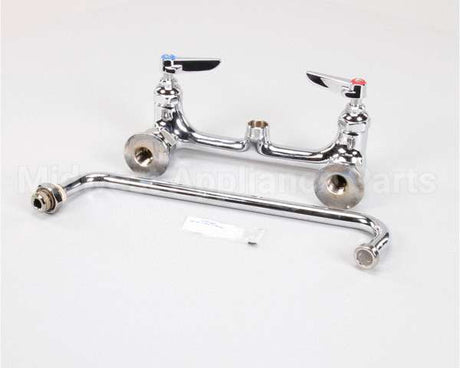 B-0231 T&S Brass Double Pantry Faucet, Wall Mount, 8 Cent